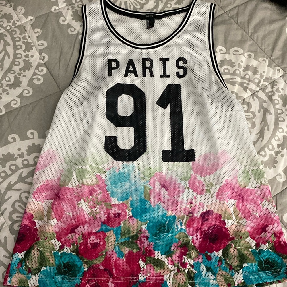Forever 21 Paris Tank Size L